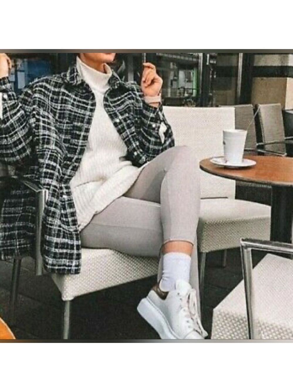 H&M | Black Checked Jacquard Weave Jacket - Picture 2 of 14